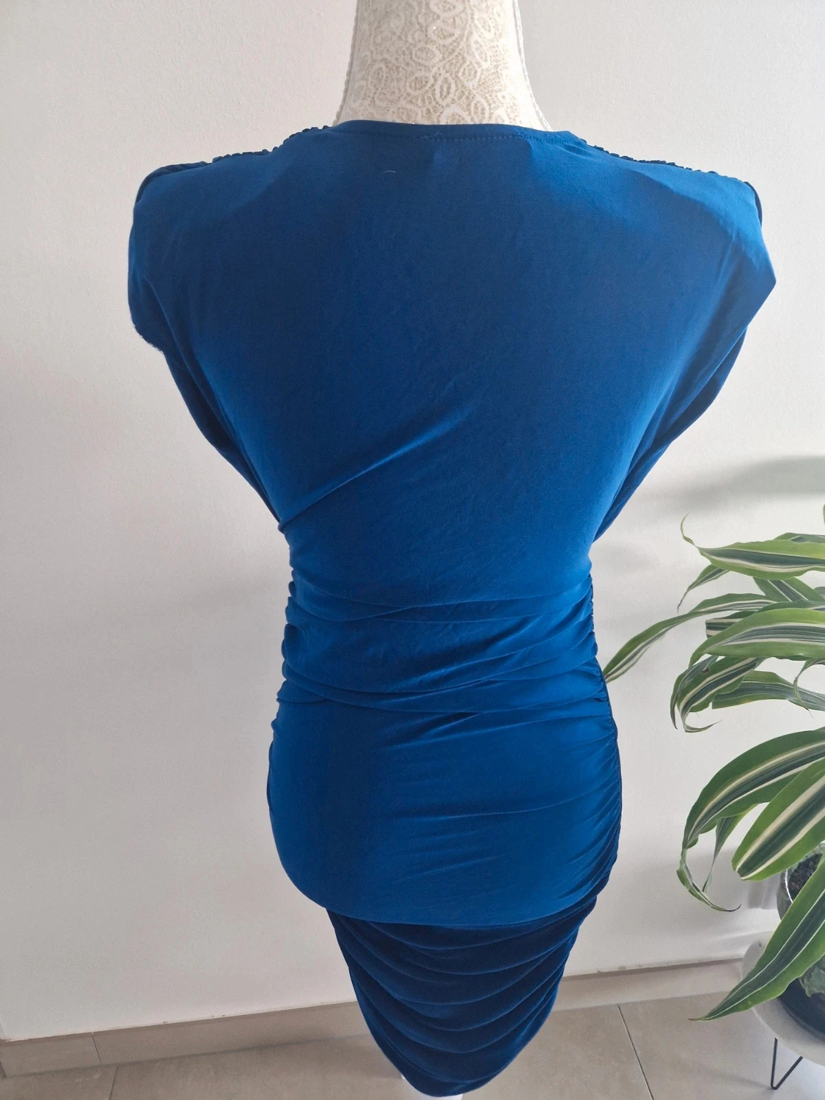 Electric blue fitted dress - 36 - Keep Look – photo 3